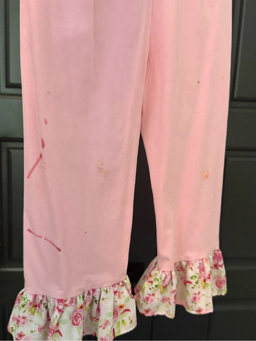 BBS Girls Pink Floral Smocked Long-Sleeve Top & Pants Set - 2T - Play Condition